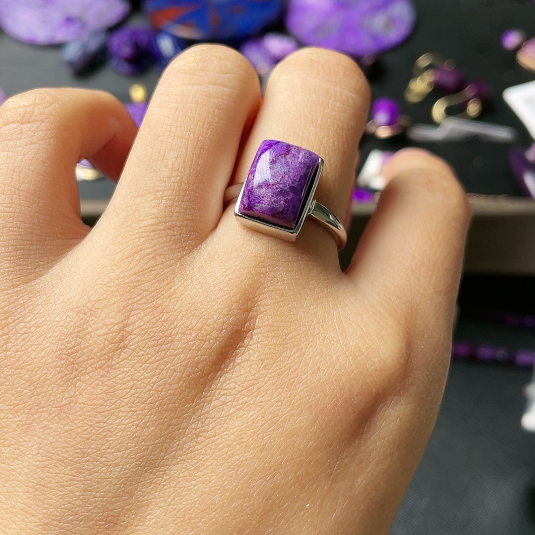 苏纪石（舒俱来）戒指银S925镶嵌