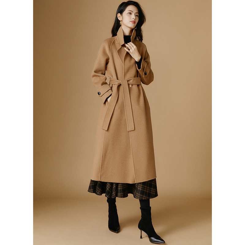 晚白【断码清仓拼手速】冬【红人上新】双面绵呢子大衣外套女24062320