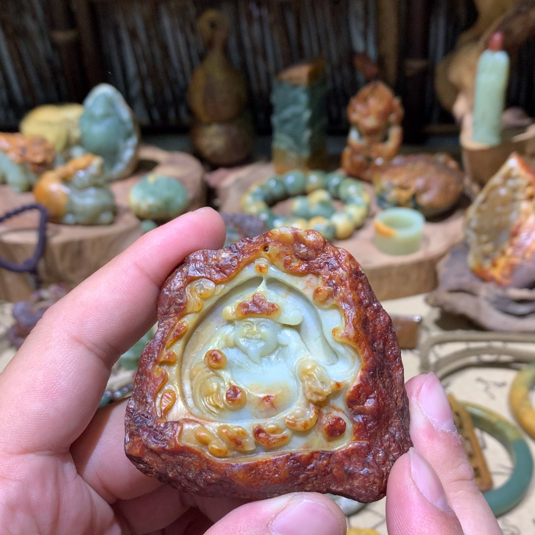 岫岩河磨玉（透闪石质玉）挂件未镶嵌