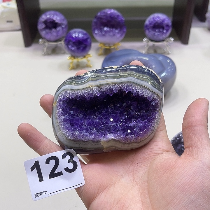 紫晶摆件未镶嵌摆件123