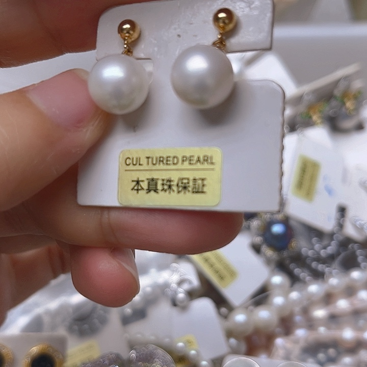 银S925镶嵌吊坠或者耳钉淡水珍珠