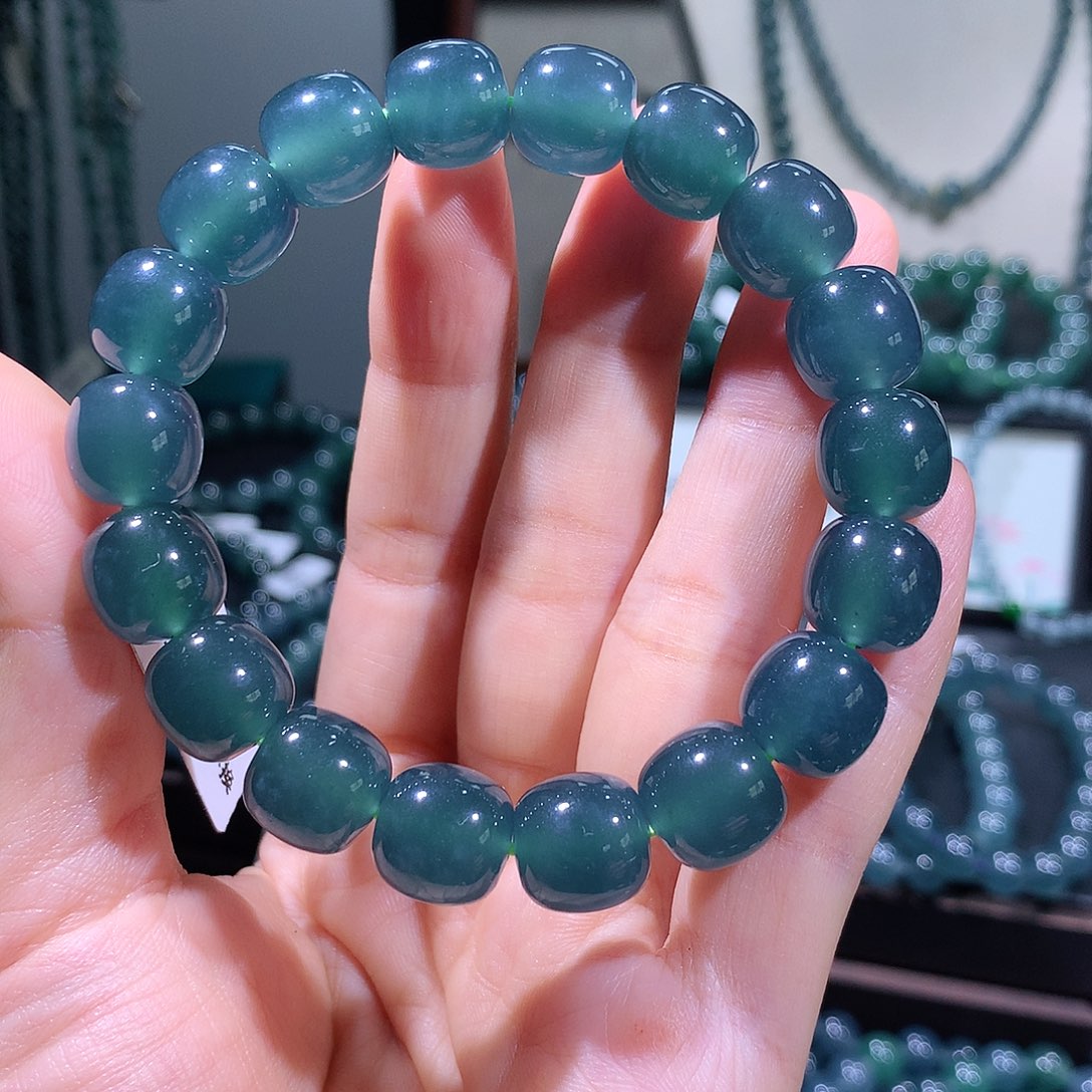 未镶嵌手链翡翠天然a货翡翠手串12mm