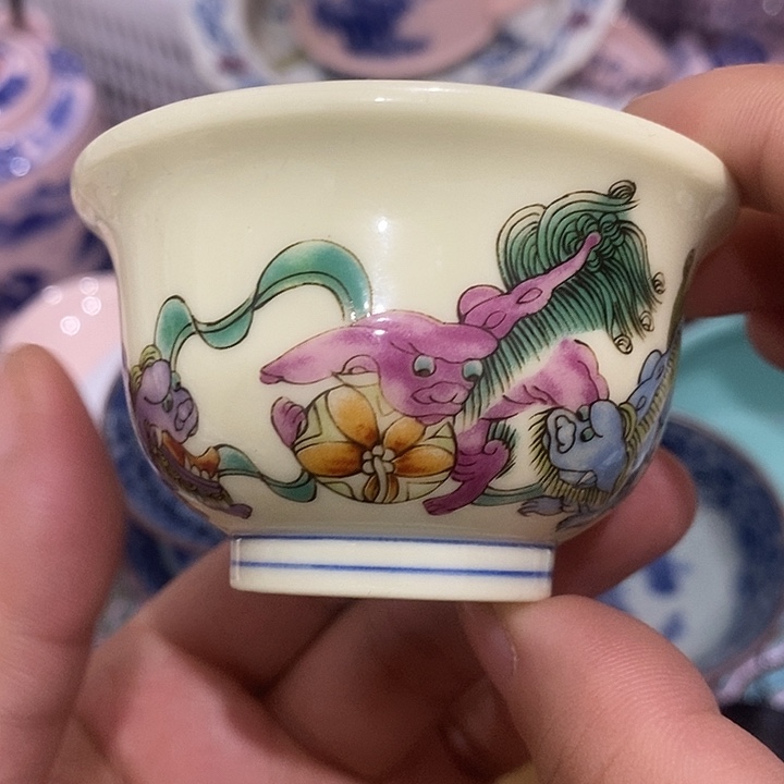 陶摆件景德镇陶瓷主人杯23455