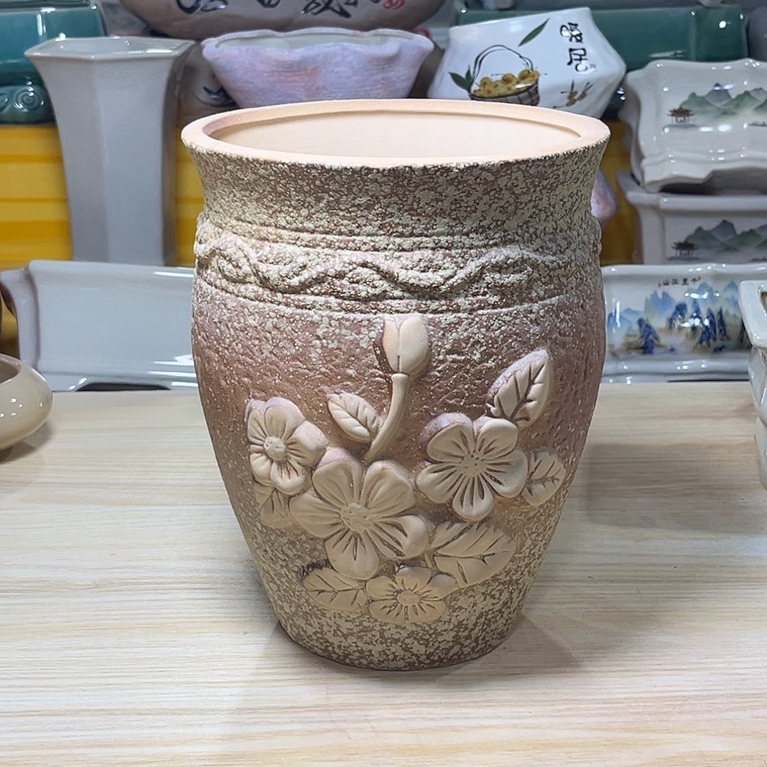 陶瓷绿植多肉微瑕花盆外口径：17*23