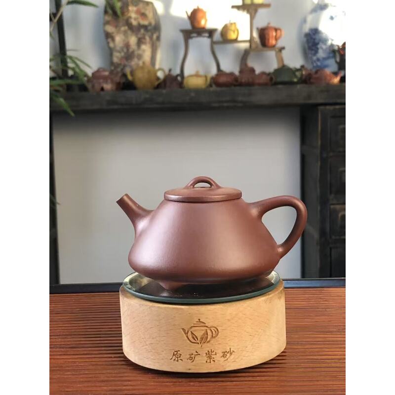 徐霞枣红泥光器子冶石瓢紫砂壶