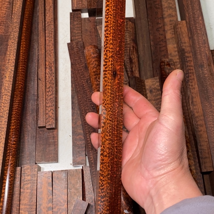 香榧木蛇纹木珠子料长40