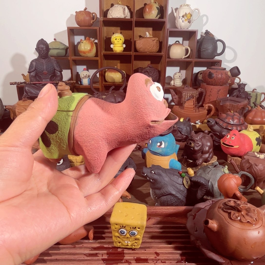 紫砂茶壶贝*乐纯手工制作过程非常