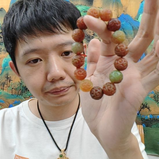 银***树玛瑙/玉髓未镶嵌手链