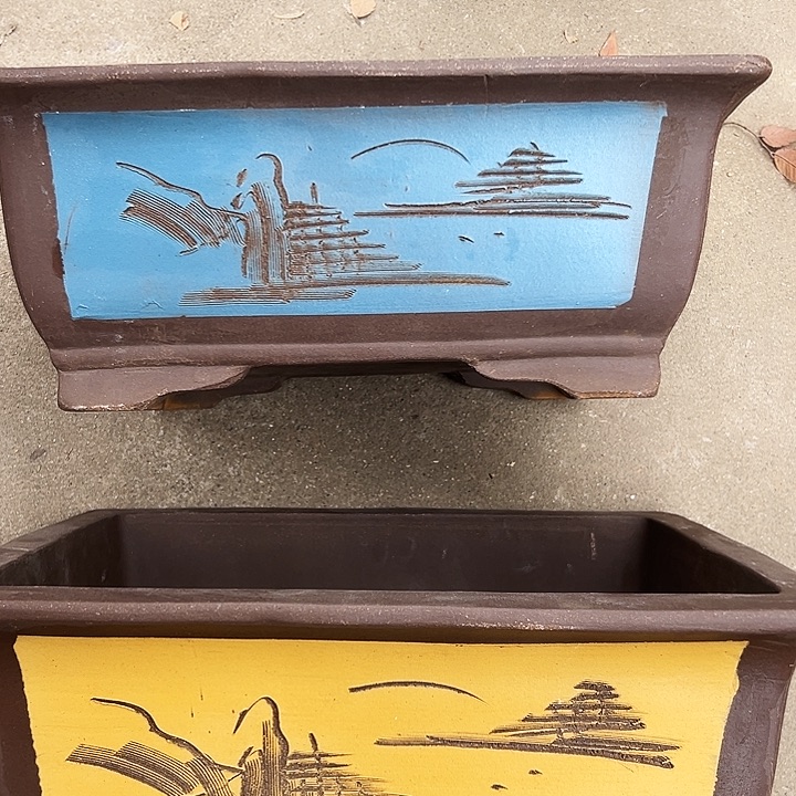 40黄马槽和40蓝马槽花盆花盆花盆