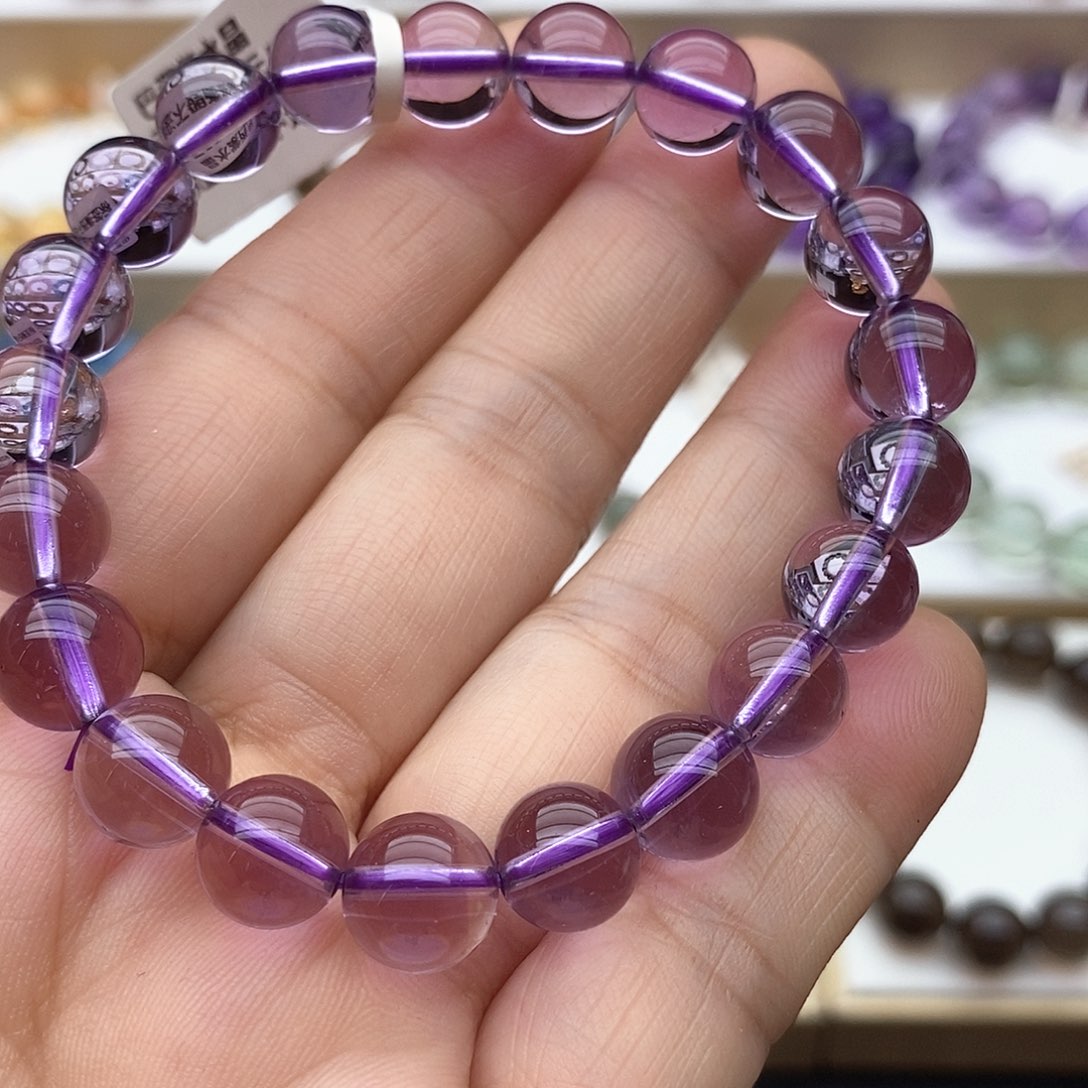 未镶嵌手链水晶巴西紫水晶9m