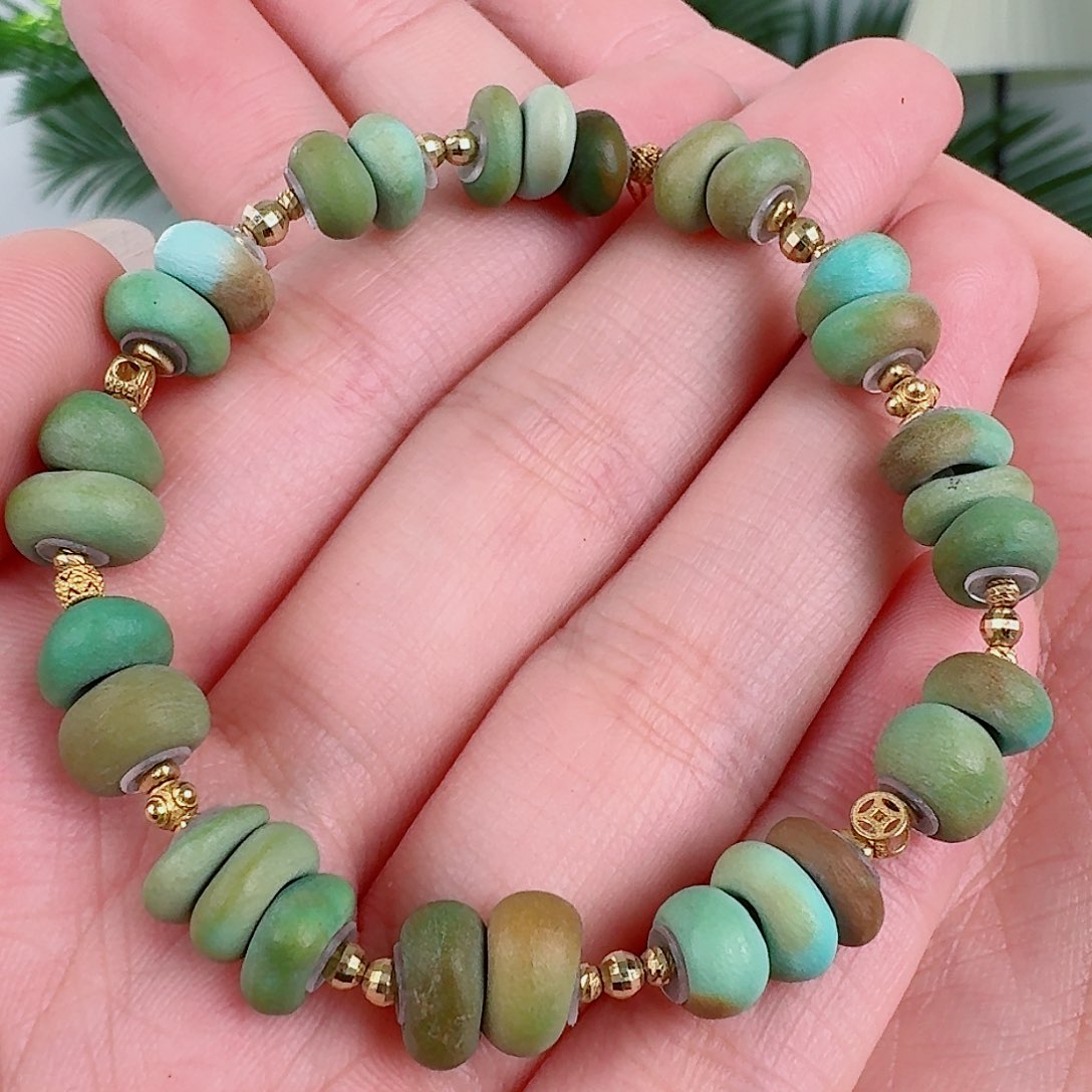 18K金镶嵌绿松石珠宝奇石