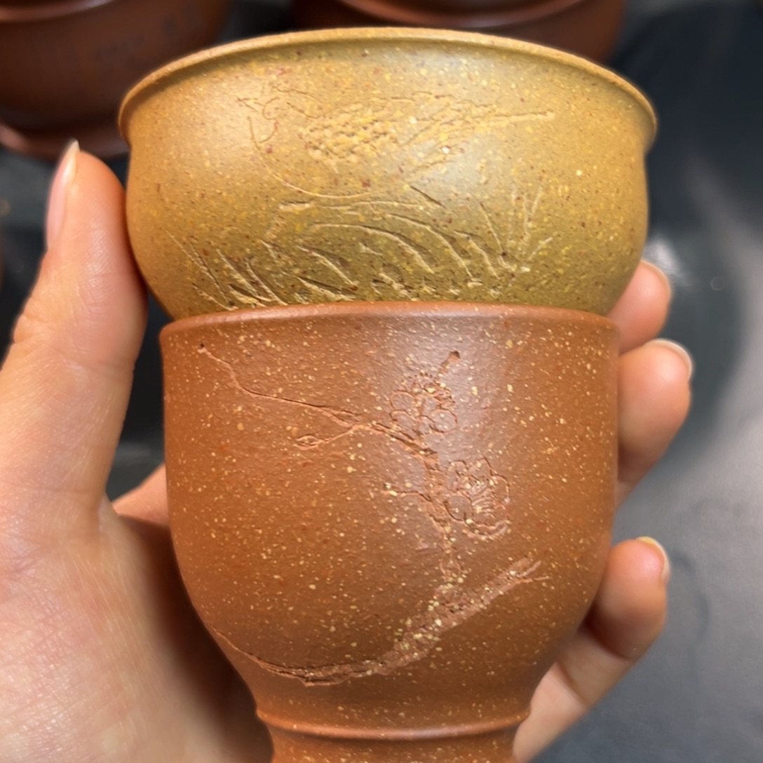 茶杯紫砂对杯发货