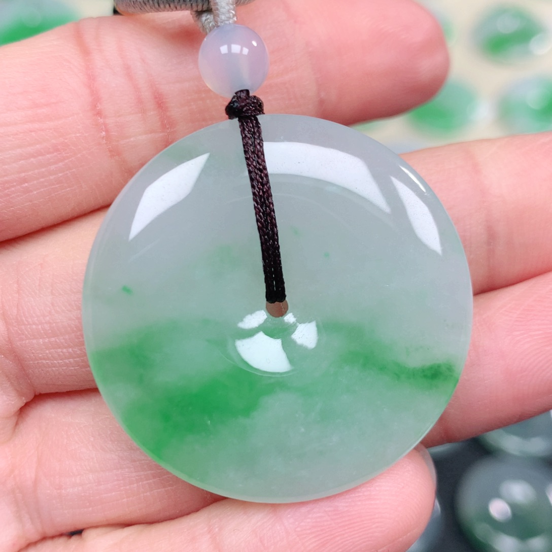 翡翠未镶嵌颈饰34-5.5