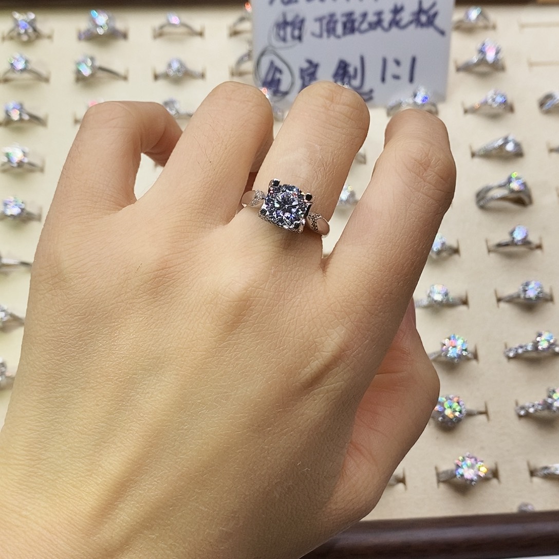 925银燕尾牛头2克拉➕定制1:1钻