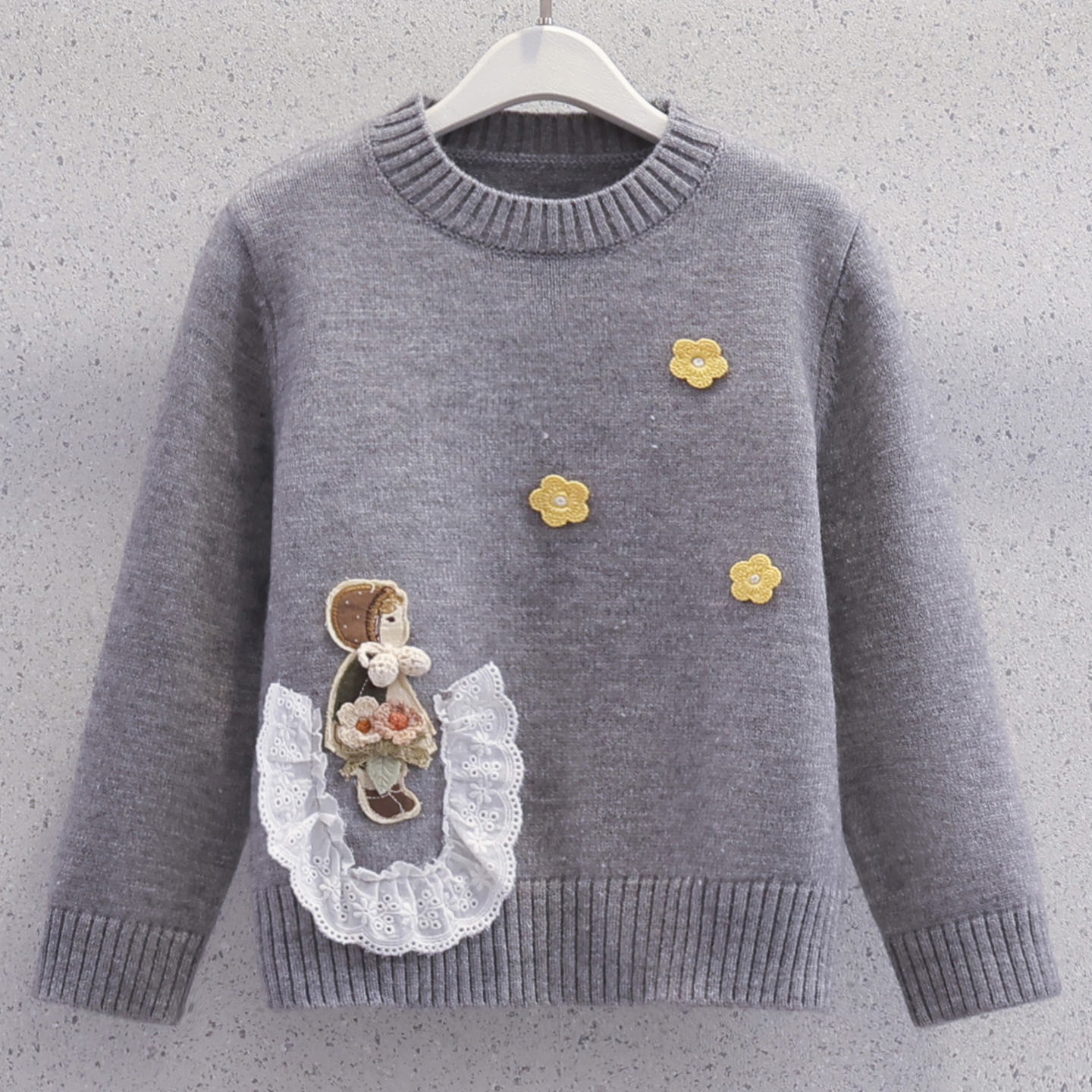 女童毛衣2025新款秋冬韩系儿童小女孩可爱套头打底针织衫内搭上衣