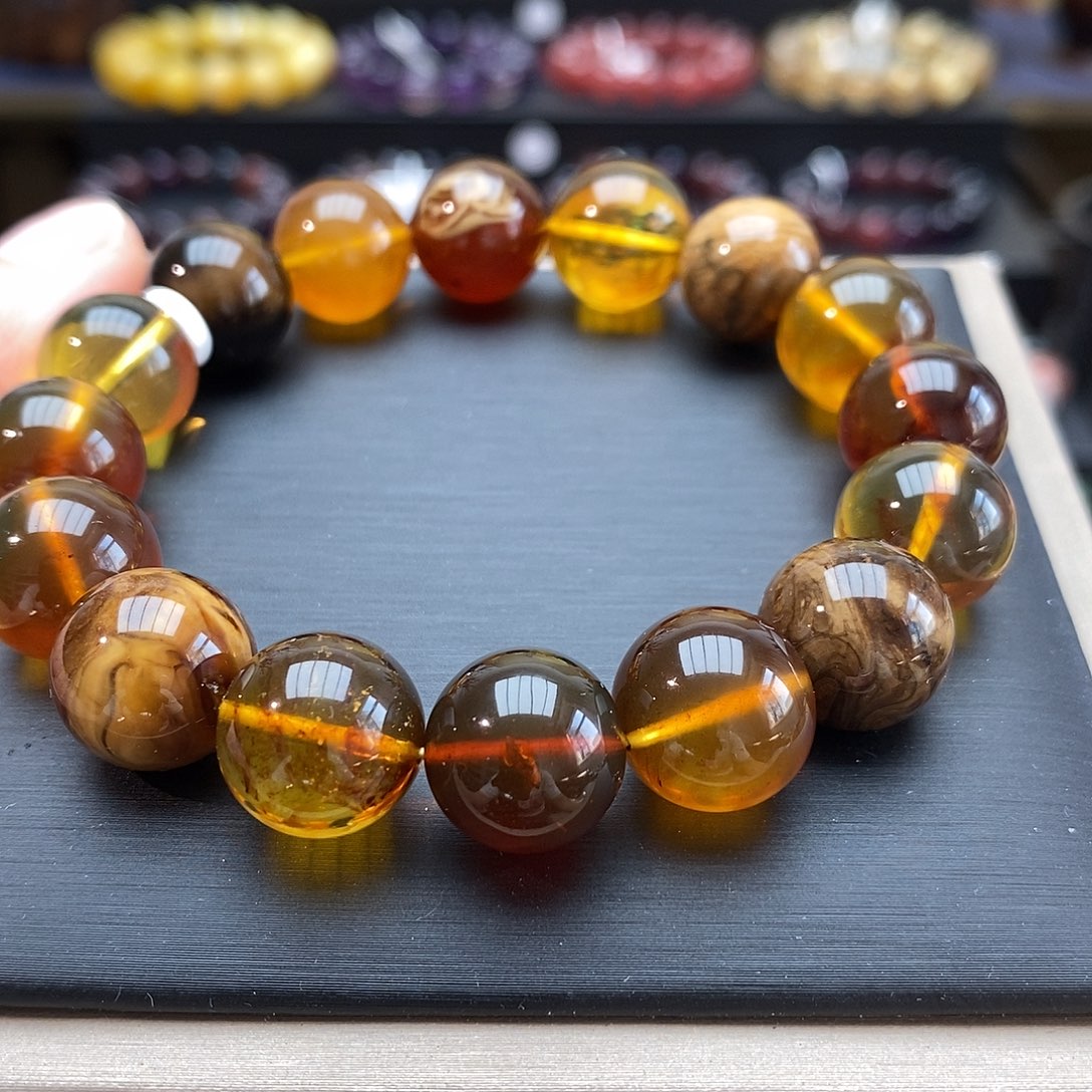 琥珀手链未镶嵌手链