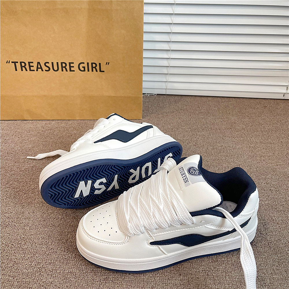 鞋子男美式原创小众板鞋ins潮2025冬季新款情侣百搭休闲面包鞋女