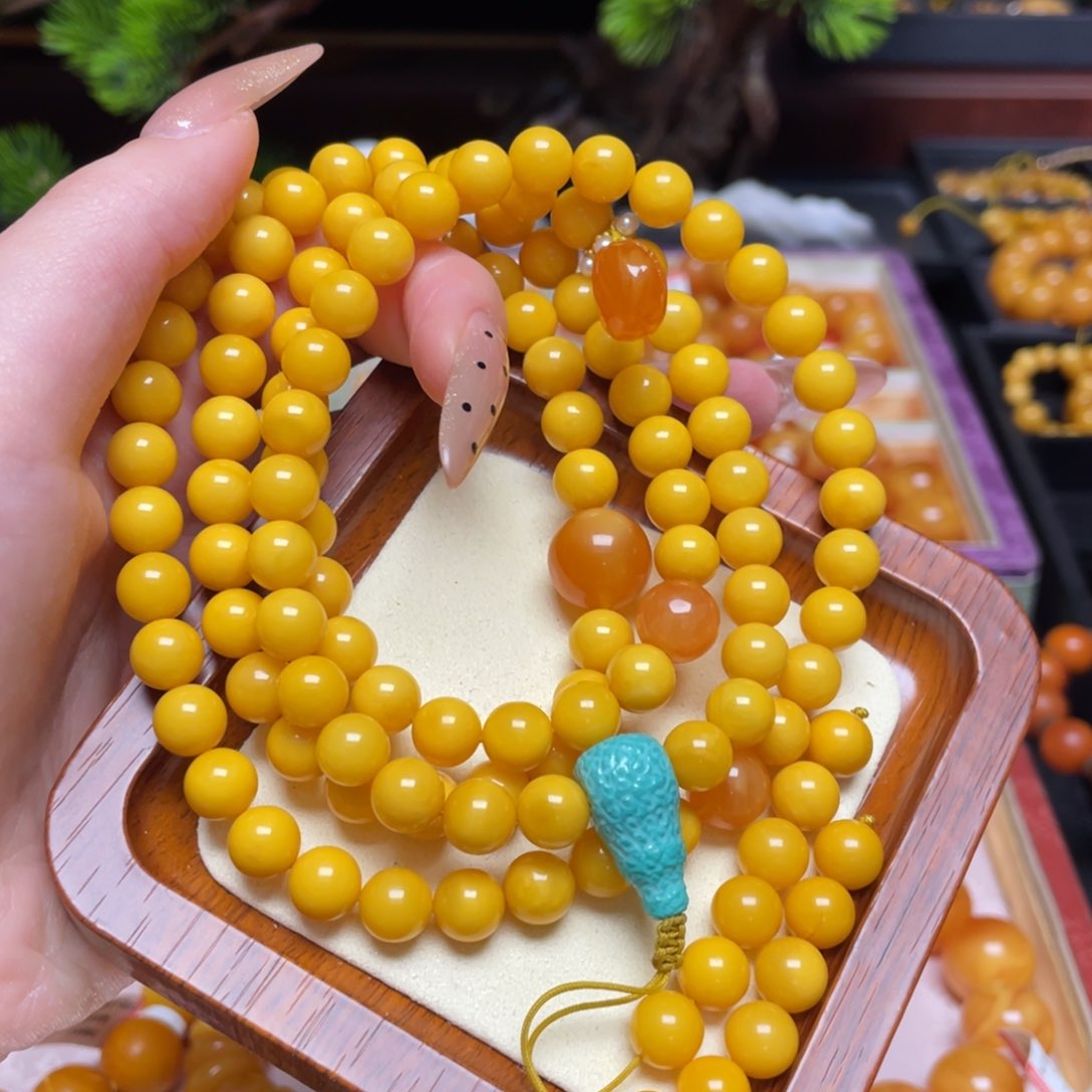 蜜蜡颈饰未镶嵌项链