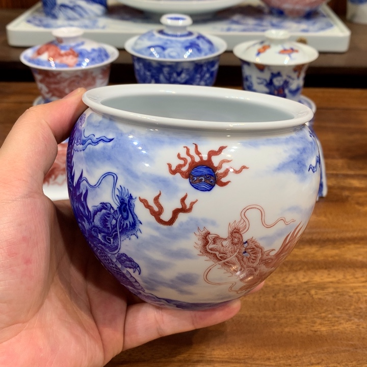 自成堂柴窑 双龙水洗