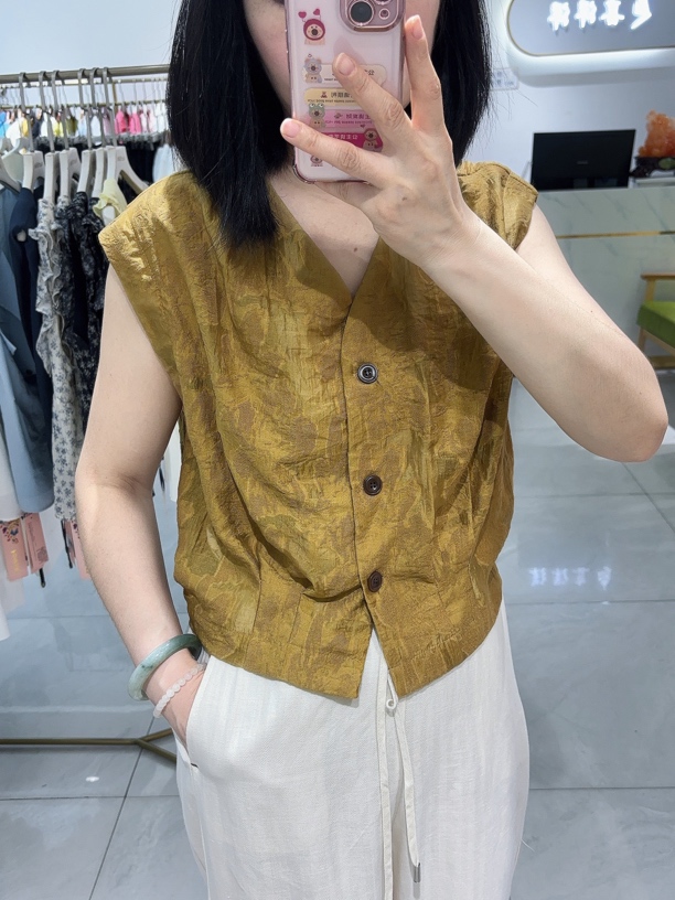 夏款提花气质背心款1379