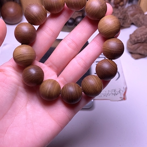 檀香木手串/手链檀香沙皮黑肉1.8/13横纹满纹沉