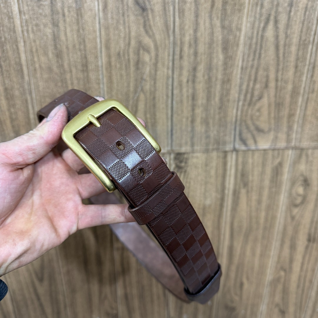 【牛匠30】纯手工皮带 黄铜D针扣+3.8实心植鞣头层牛皮真牛皮皮带