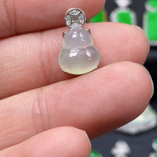 翡翠银S925镶嵌吊坠(赠链)吊坠