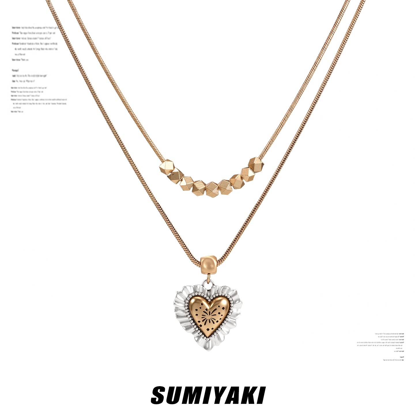 铜合金项链 SUMIYAKI 烟花爱心系列烟花项链简约锁骨链女