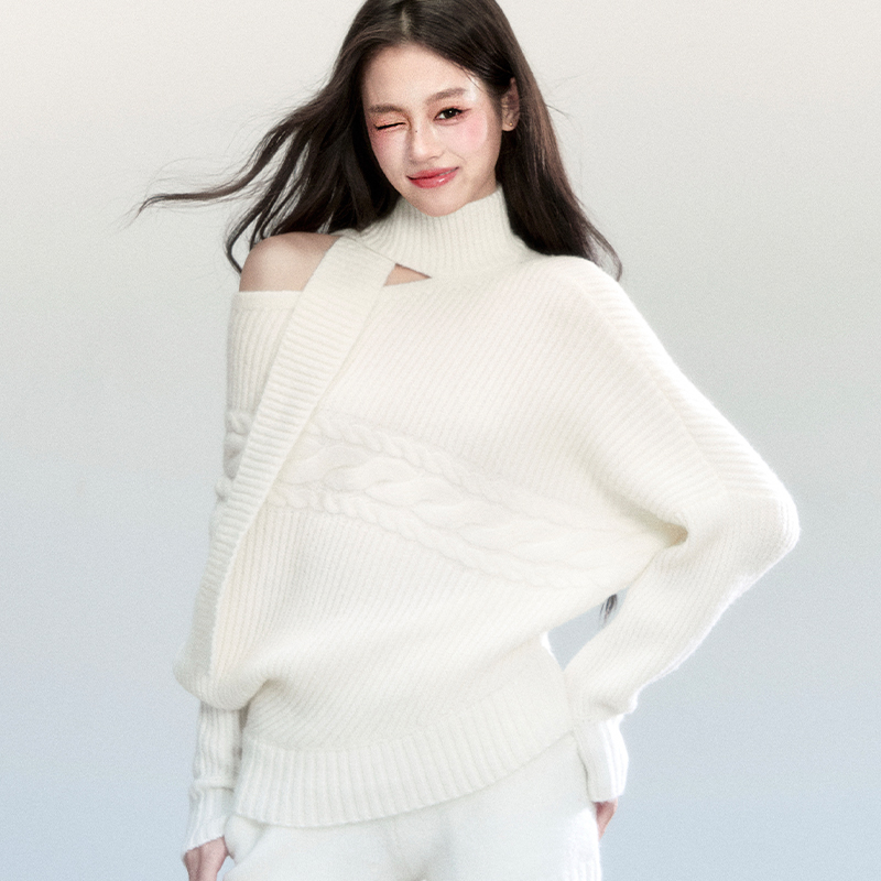 Fragile Heart【直播专属】易碎商店韩系简约围脖毛衣气质上衣套装