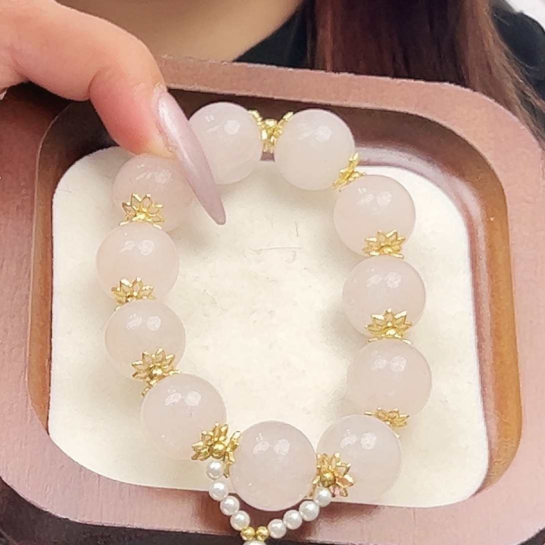 未镶嵌水晶手链粉水晶卡14