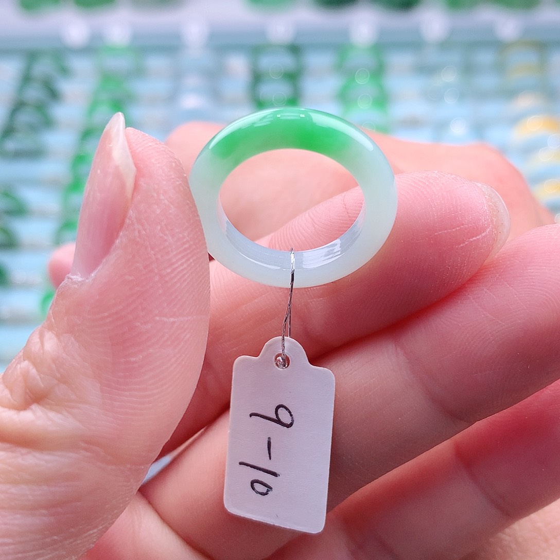 翡翠戒指未镶嵌A货缅甸翡翠