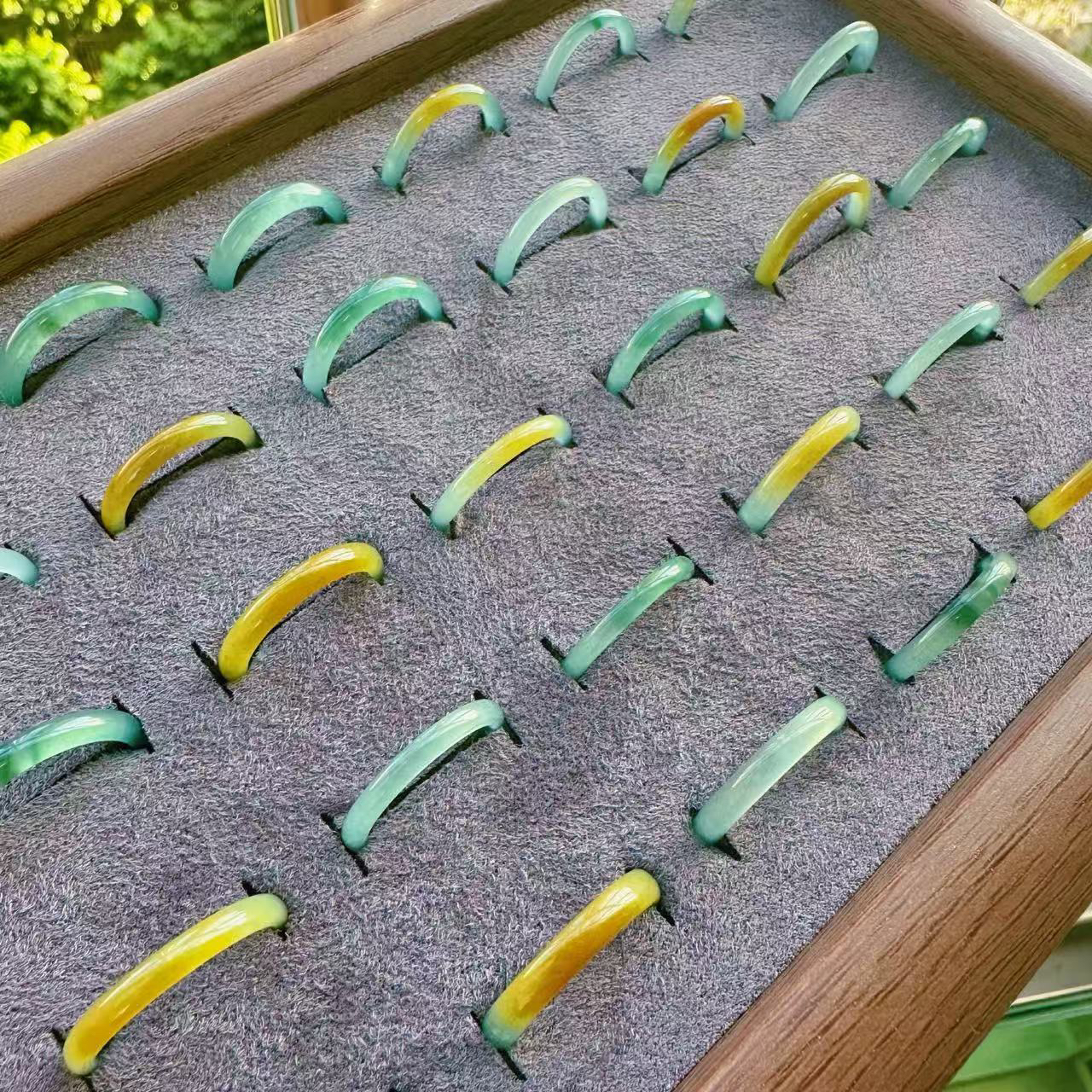 天然a货翡翠戒圈圈口齐全（勿拍链接）