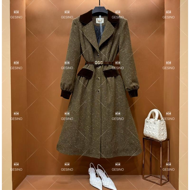 【丽】秋冬气质小香风时尚设计师中长款外套显瘦网红女士QD-2025128