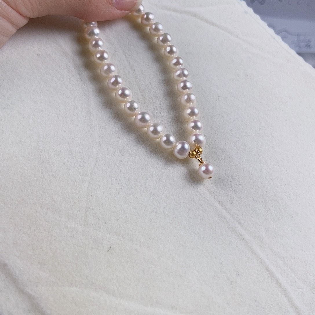 淡水珍珠手绳银S925镶嵌