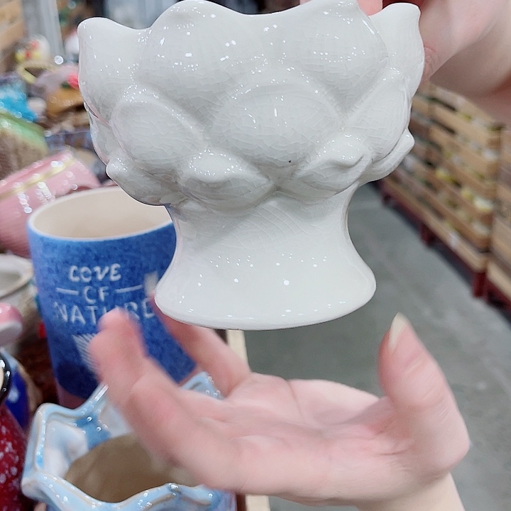 有孔，凑10元包邮陶瓷花盆发货！