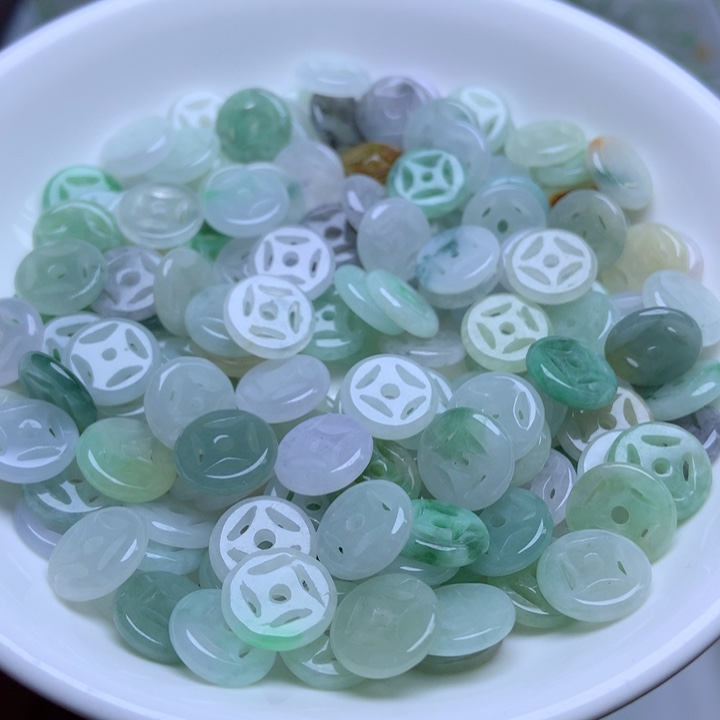 散珠翡翠卡10金钱扣20个