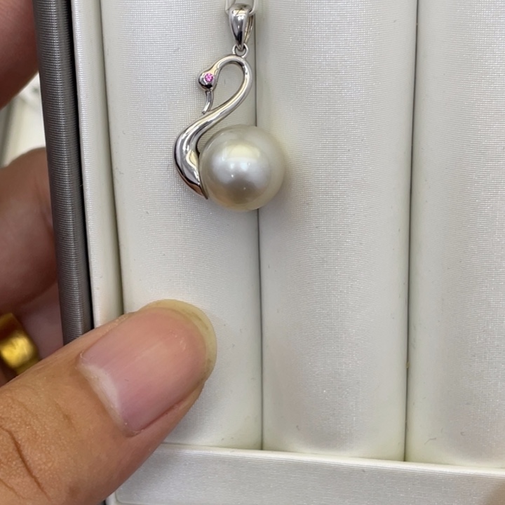 海水珍珠银S925镶嵌颈饰