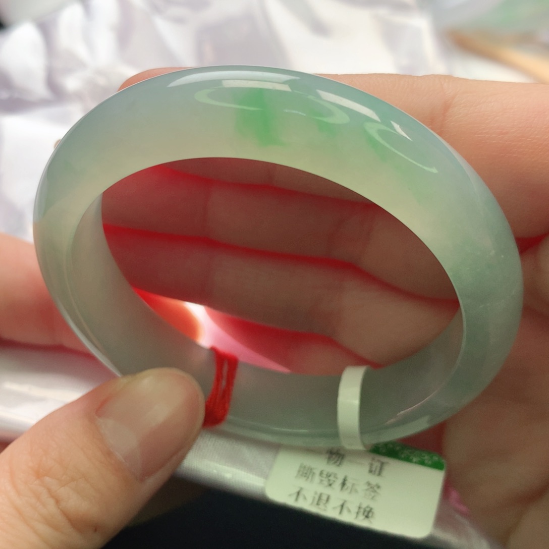 翡翠未镶嵌手镯5051圈