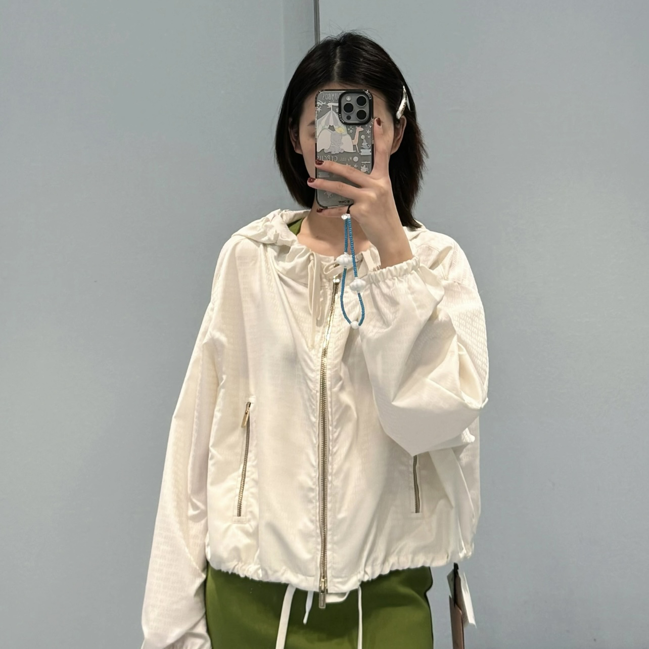 Miu Miu/缪缪 1l269 满印logo连帽拉链夹克 36码