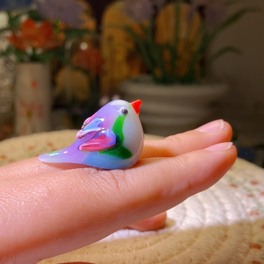 琉璃手工艺品小鸟