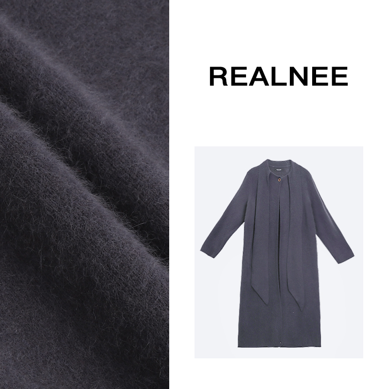 秋冬新品慵懒风浴袍大衣绵羊毛外套RL9WT17X3362