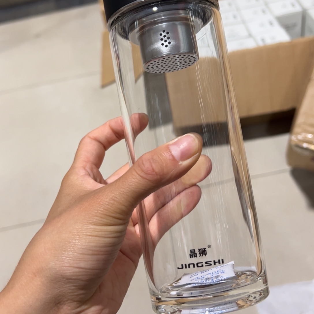 晶单层烫手玻璃杯500黑色哑光黑色