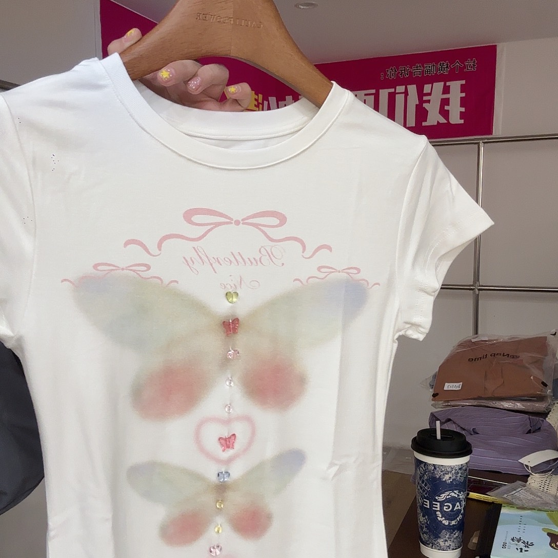 闪购女装蝴蝶短袖421