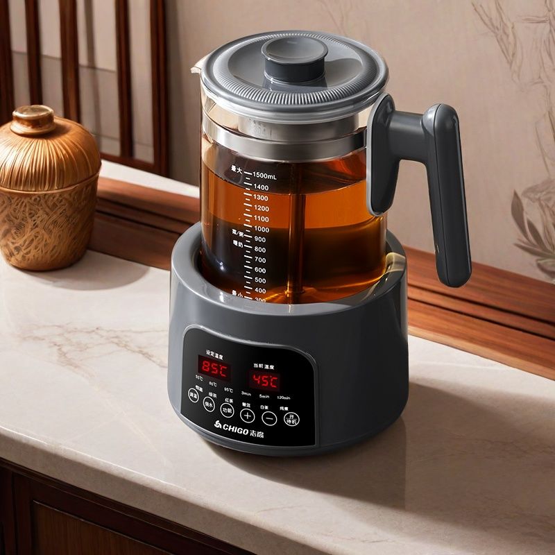 Chigo/志高多功能泡茶养生壶全自动茶漏炖煮花茶玻璃烧水壶恒温壶