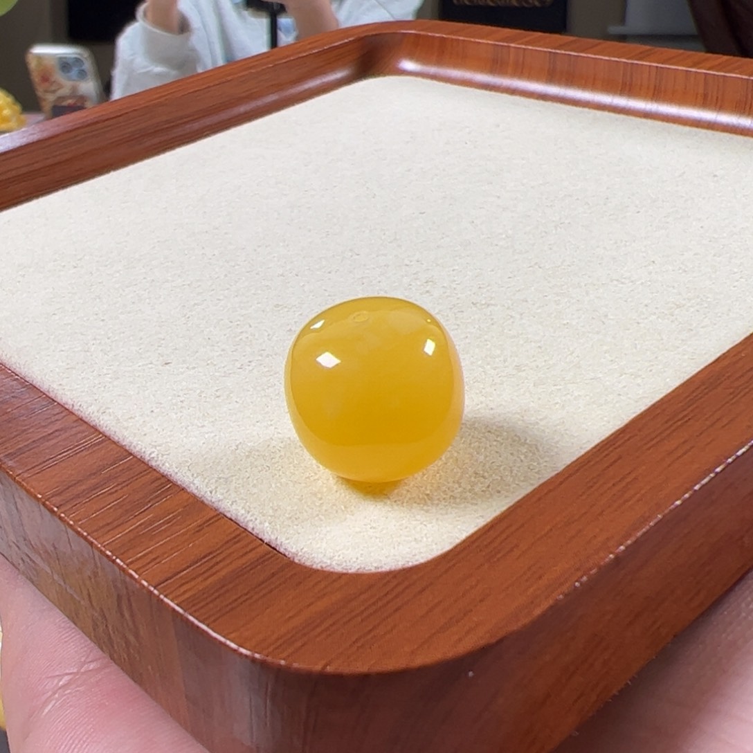 裸石蜜蜡未镶嵌16.4mm焦皮鸡油黄浓蜡老型tt