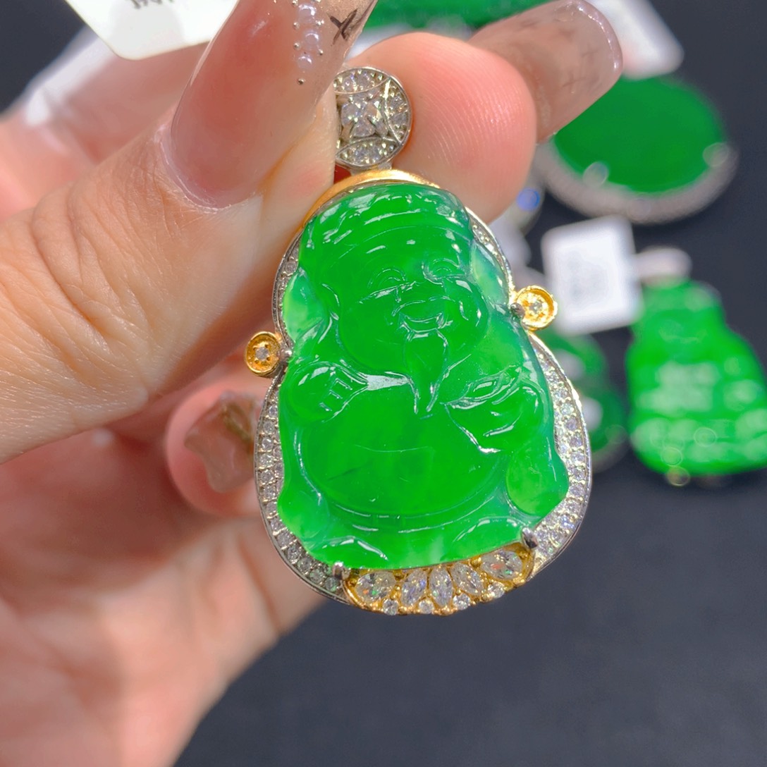 翡翠颈饰银S925镶嵌11111111111