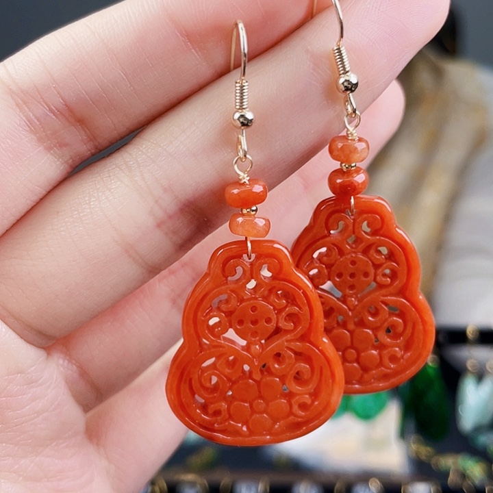 翡翠耳饰未镶嵌饰品