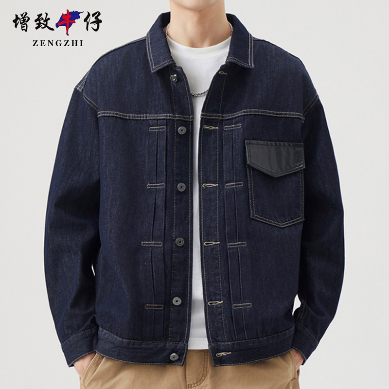ZENGZHI/增致牛仔秋冬牛仔外套男士休闲衣服夹克潮流韩版简约帅气