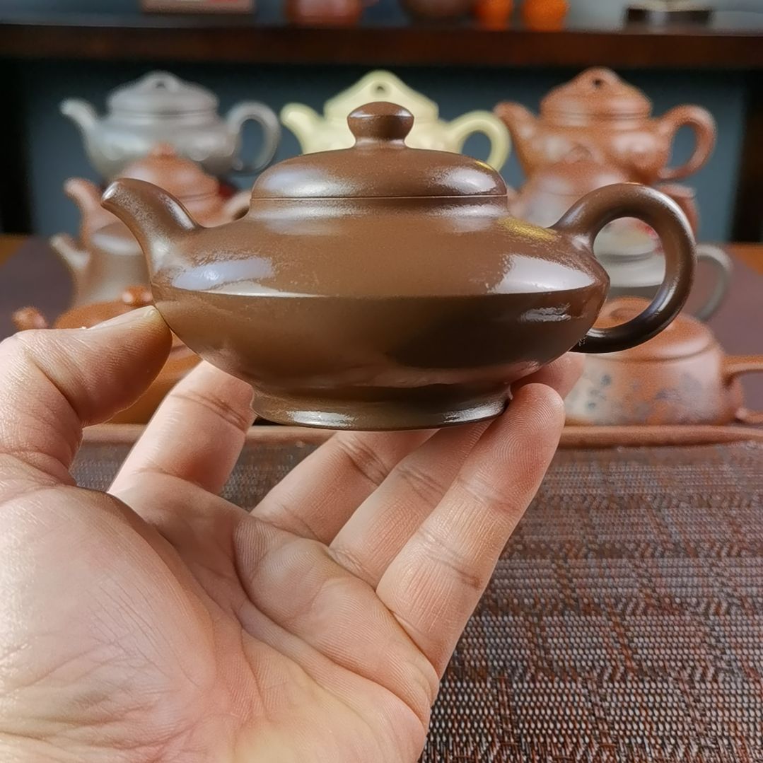 紫砂茶壶紫泥合欢200CC