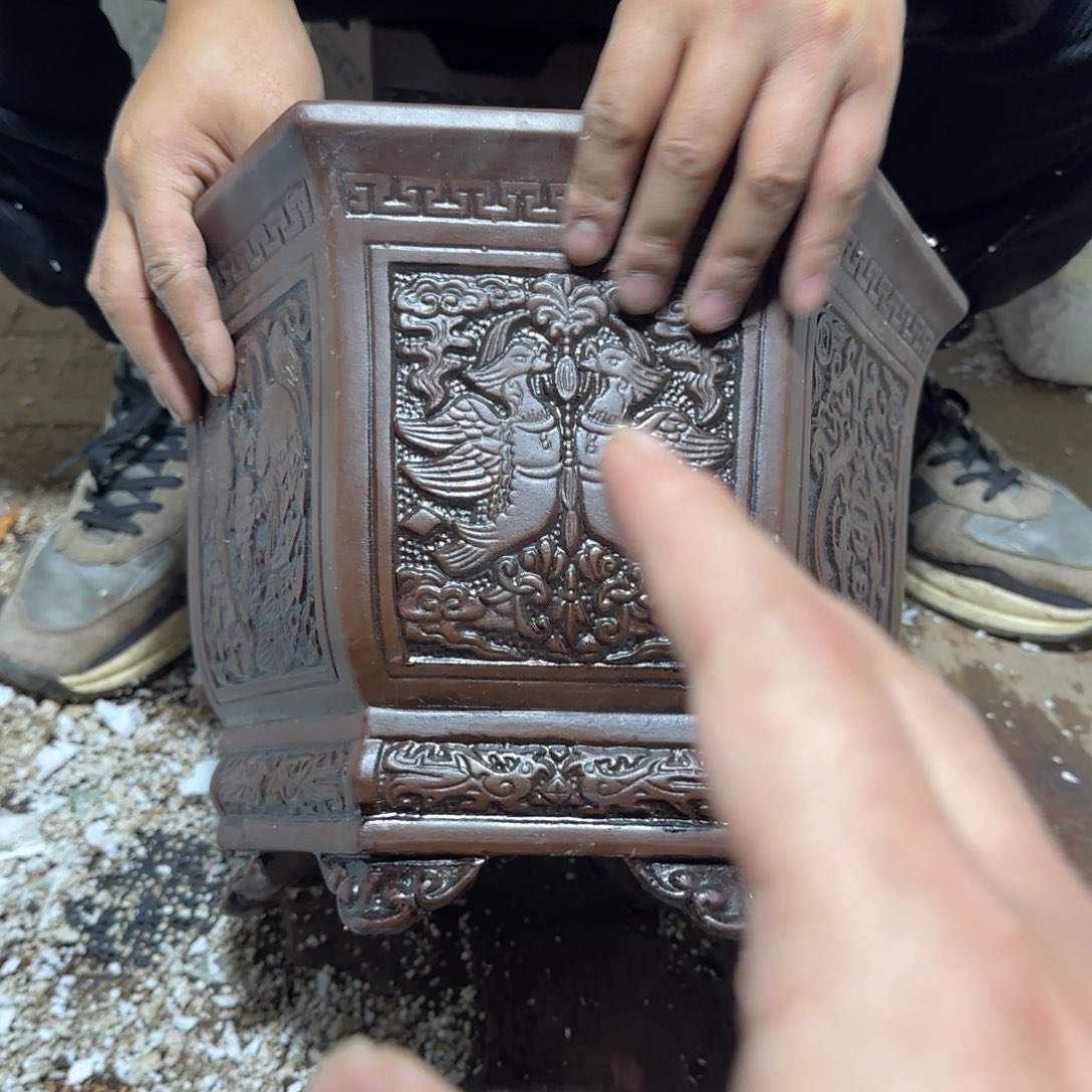 紫砂花盆特大精品